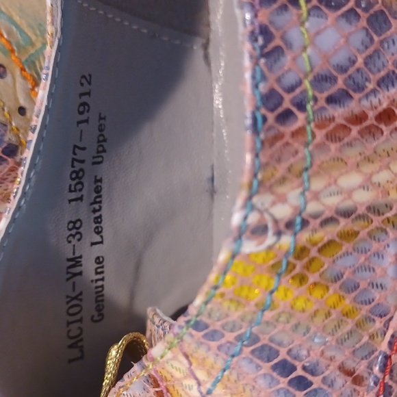 SPRING STEP L'ARTISTE LACIOX WOMEN'S LEATHER OXFORD SHOES Multi Color NEW EU 38 - Picture 14 of 16